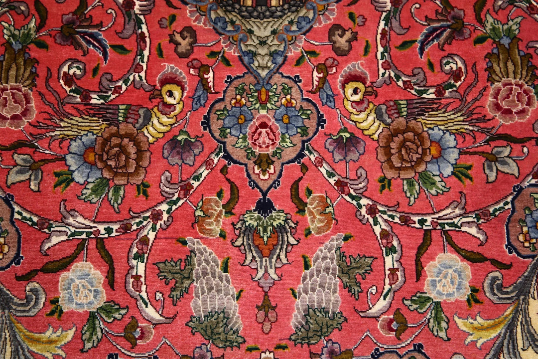 Persian Tabriz Pictorial Rug 6' 8" x 10' 10" Hand-Knotted | No. AT54664