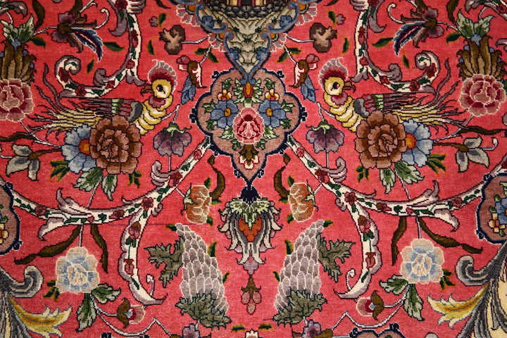 Persian Tabriz Pictorial Rug 6' 8" x 10' 10" Hand-Knotted | No. AT54664