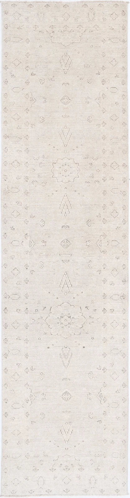 Afghan Serenity Runner Rug 2' 7" x 10' 7" Hand-Knotted | No. AT54667