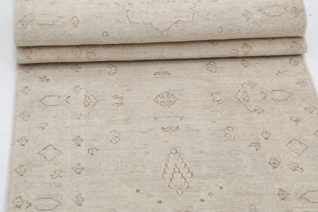 Afghan Serenity Runner Rug 2' 7" x 10' 7" Hand-Knotted | No. AT54667
