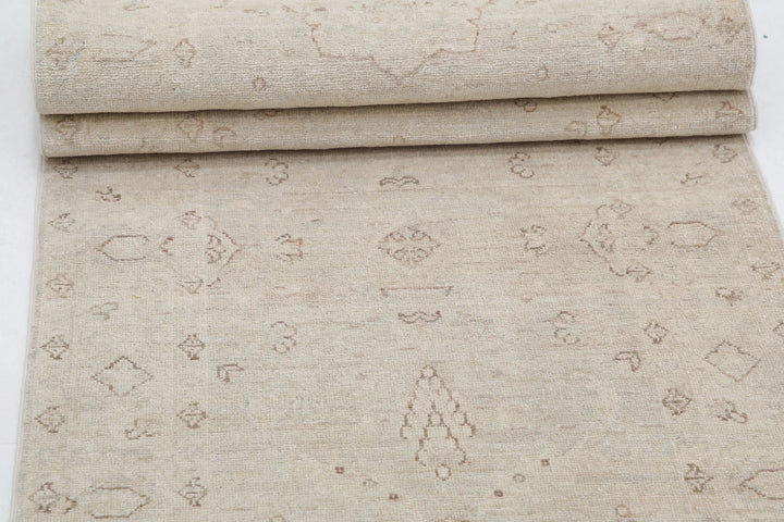 Afghan Serenity Runner Rug 2' 7" x 10' 7" Hand-Knotted | No. AT54667