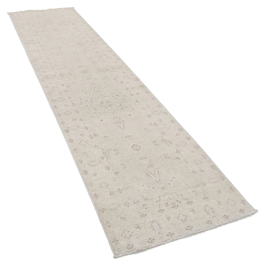 Afghan Serenity Runner Rug 2' 7" x 10' 7" Hand-Knotted | No. AT54667