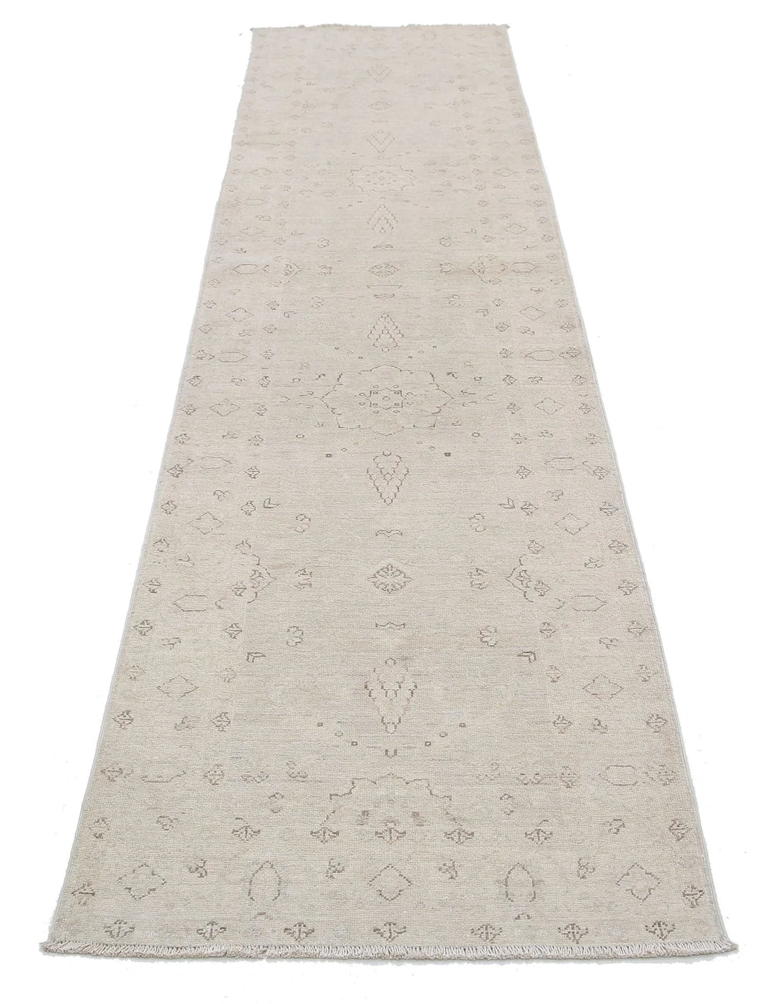 Afghan Serenity Runner Rug 2' 7" x 10' 7" Hand-Knotted | No. AT54667