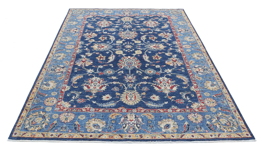 Afghan Ziegler Farhan Rug 5' 6" x 8' 0" Hand-Knotted | No. AT54823