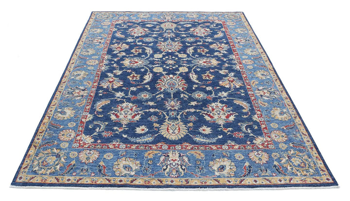Afghan Ziegler Farhan Rug 5' 6" x 8' 0" Hand-Knotted | No. AT54823