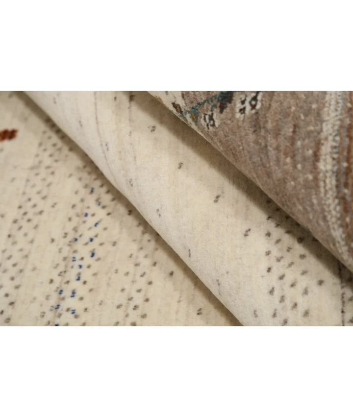 Ivory Indian Lori Rug 4' 6" x 6' 3" Hand-Knotted | No. AT548284