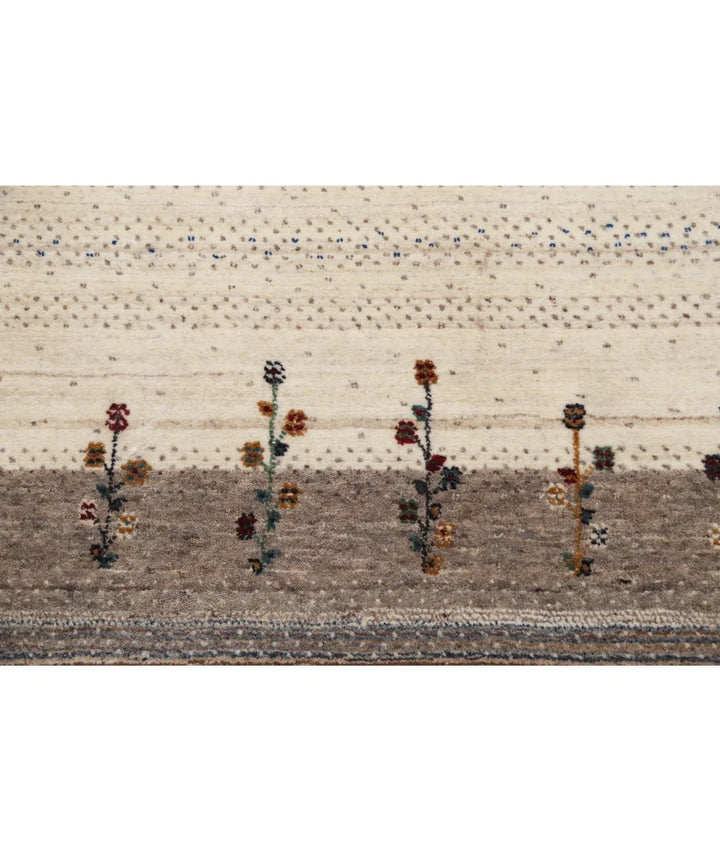 Ivory Indian Lori Rug 4' 6" x 6' 3" Hand-Knotted | No. AT548284
