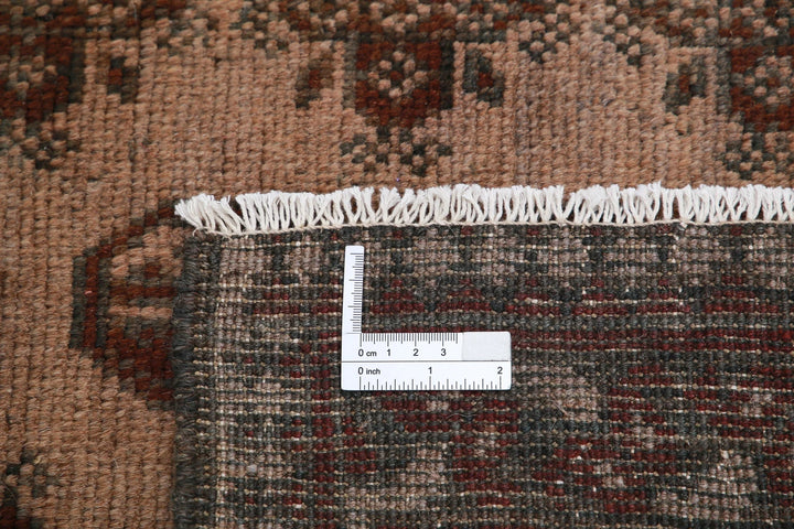 Brown Afghan Oriental Rug 8' 2" x 10' 7" Hand-Knotted | No. AT54919