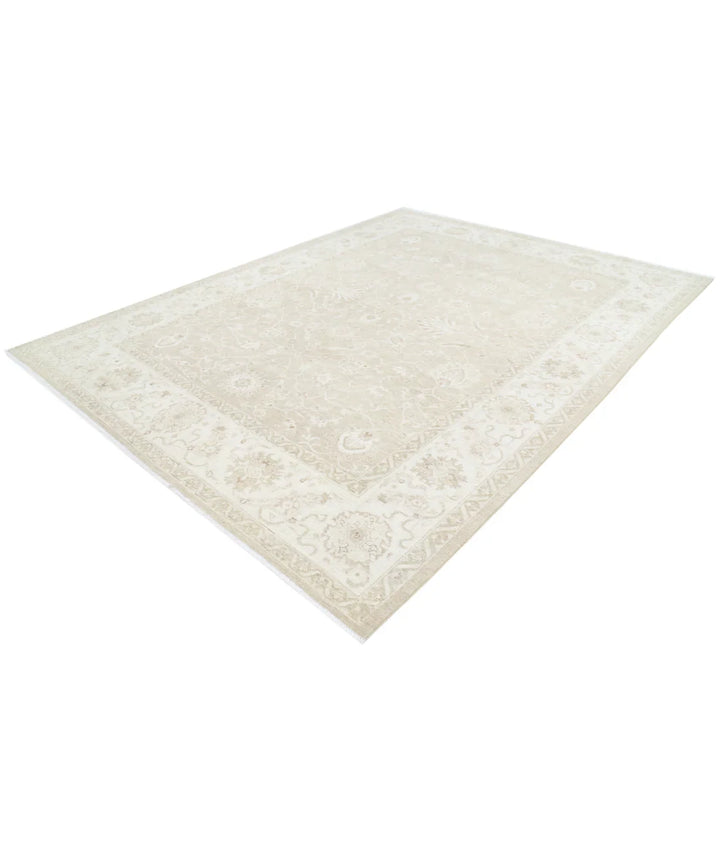 Brown Afghan Serenity Rug 8' 9" x 11' 7" Hand-Knotted | No. AT550396