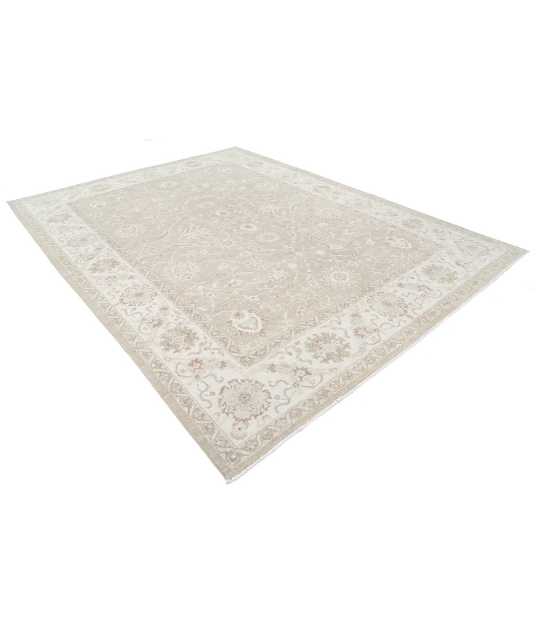 Brown Afghan Serenity Rug 8' 9" x 11' 7" Hand-Knotted | No. AT550396