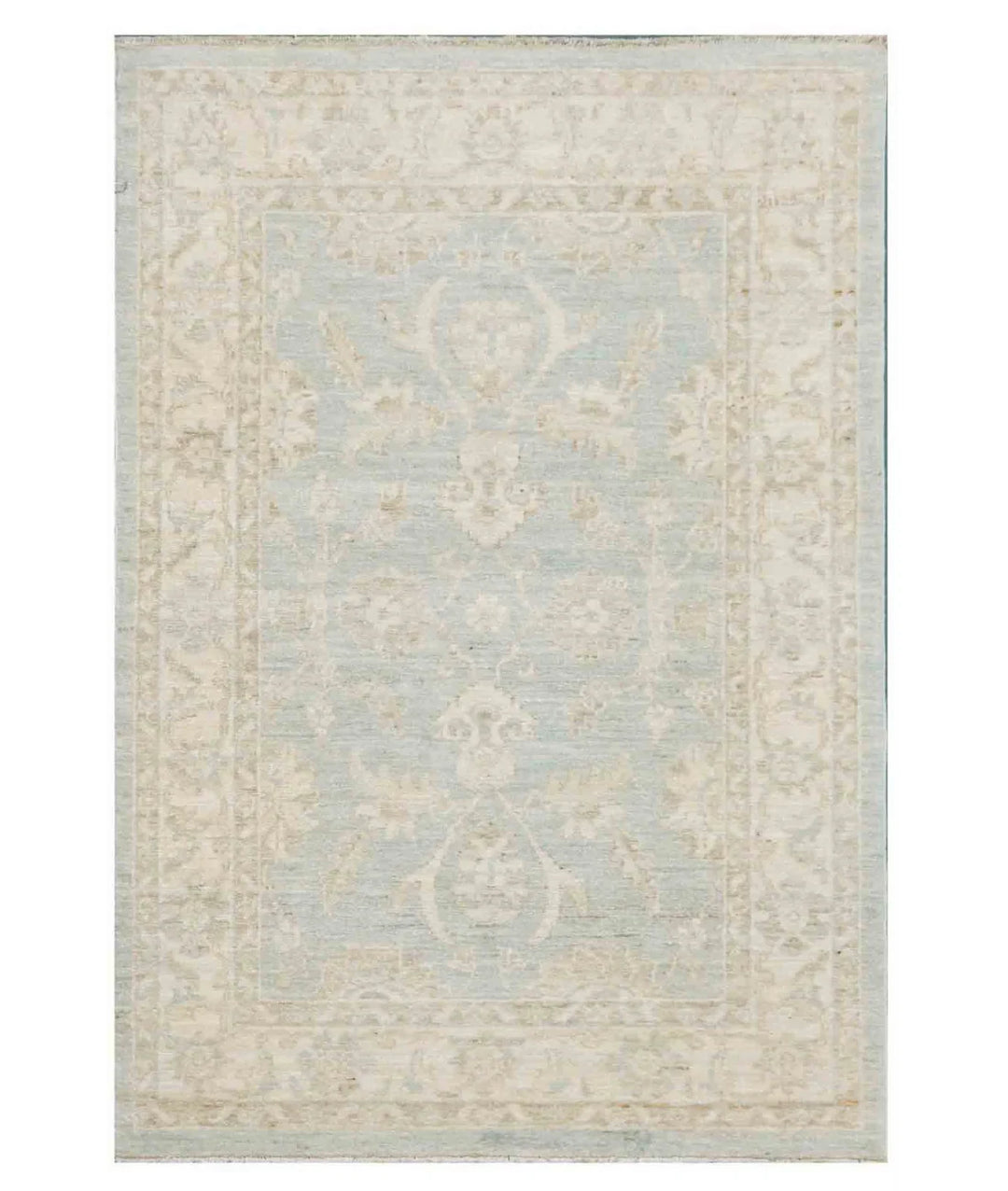 Blue Afghan Serenity Rug 2' 9" x 3' 10" Hand-Knotted | No. AT55049