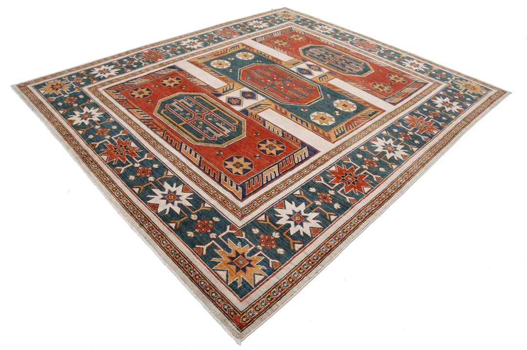 Afghan Humna Rug 8' 3" x 9' 9" Hand-Knotted | No. AT55116