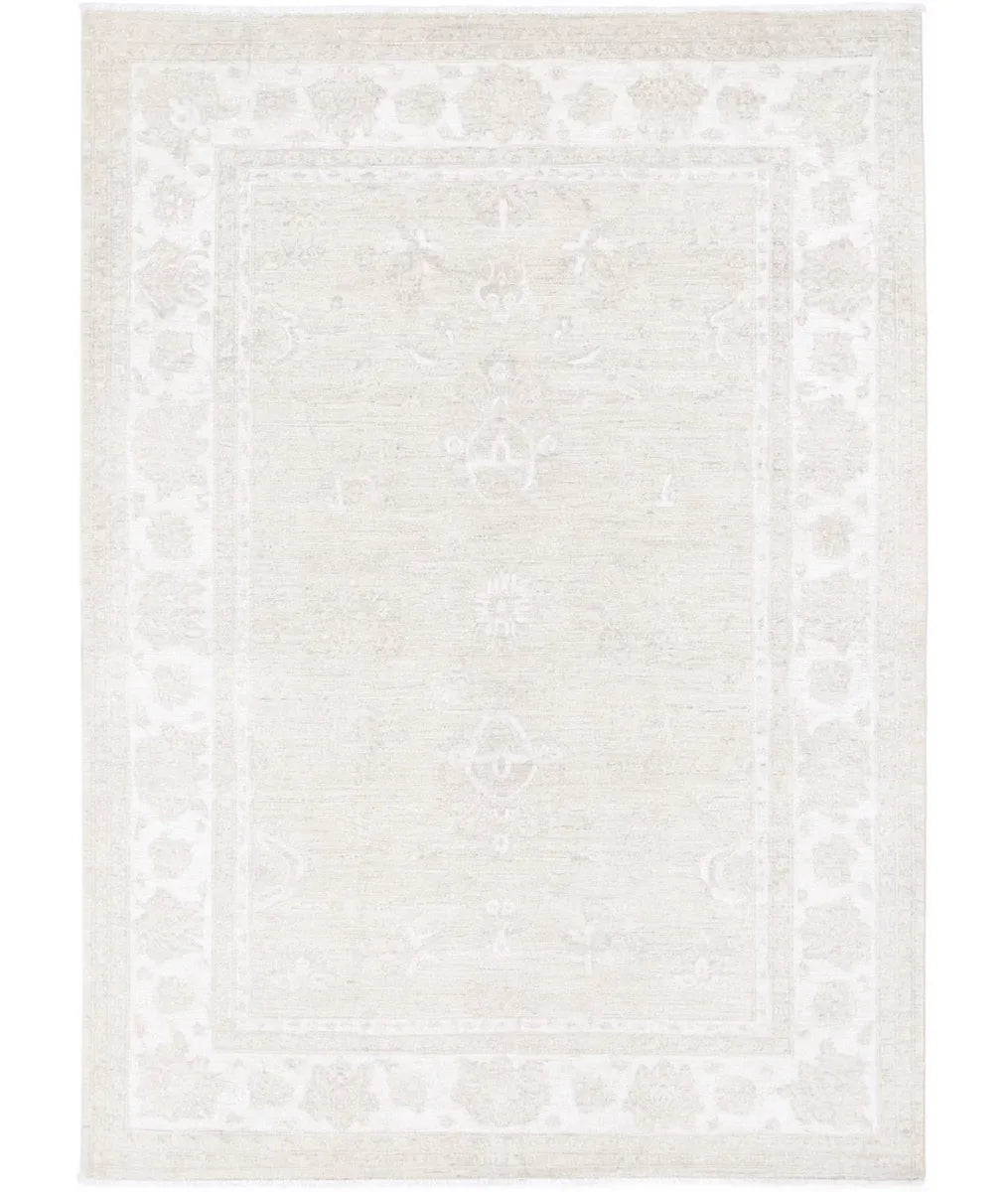 Brown Afghan Serenity Rug 5' 5" x 7' 9" Hand-Knotted | No. AT55339