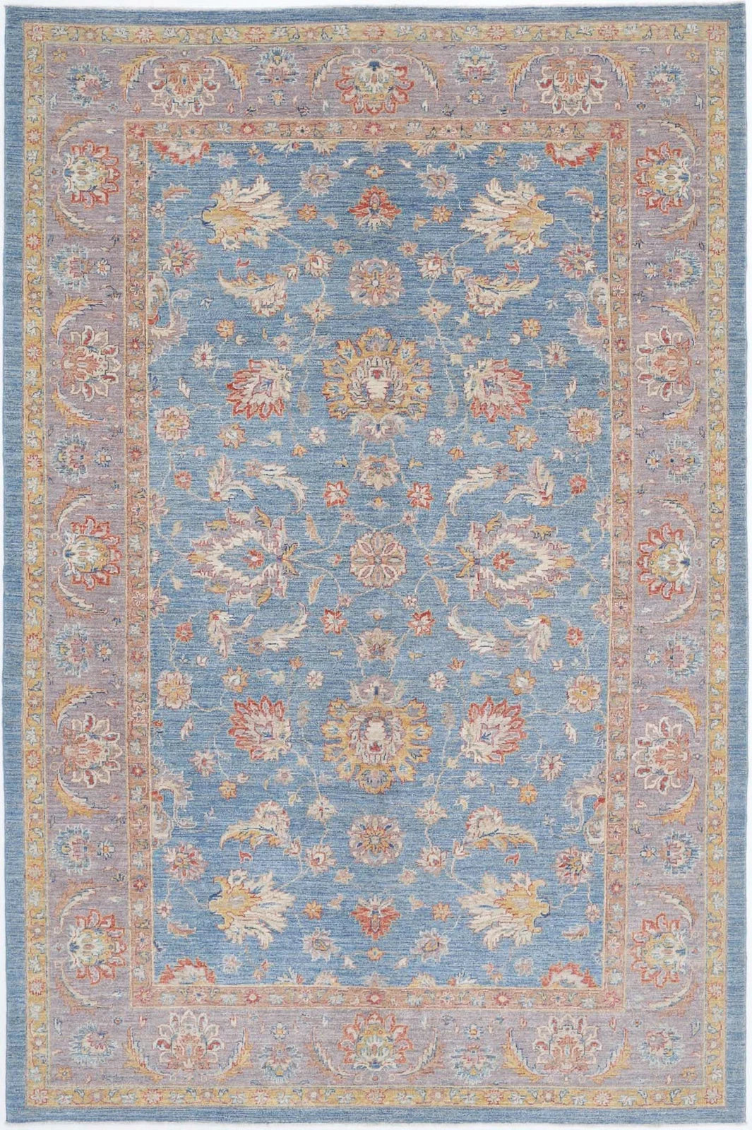 Afghan Ziegler Farhan Rug 6' 7" x 10' 1" Hand-Knotted | No. AT55372