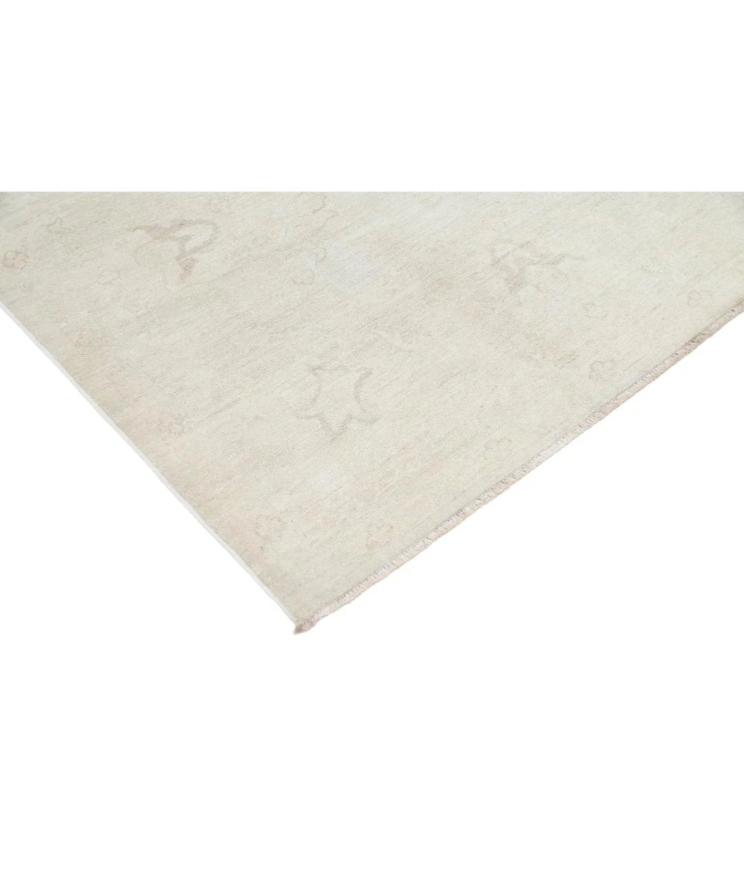 Ivory Afghan Oushak Rug 8' 8" x 12' 2" Hand-Knotted | No. AT55404