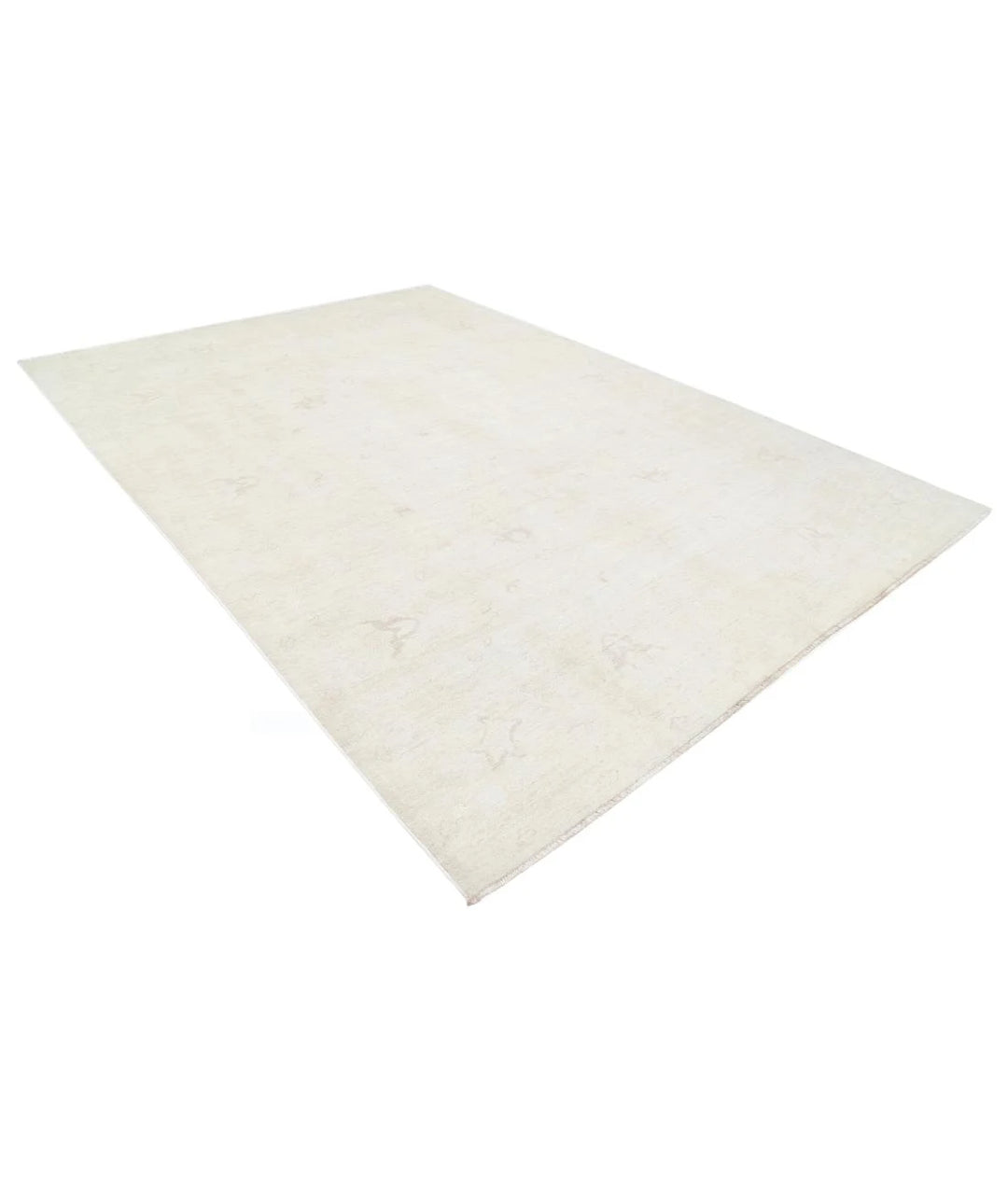 Ivory Afghan Oushak Rug 8' 8" x 12' 2" Hand-Knotted | No. AT55404