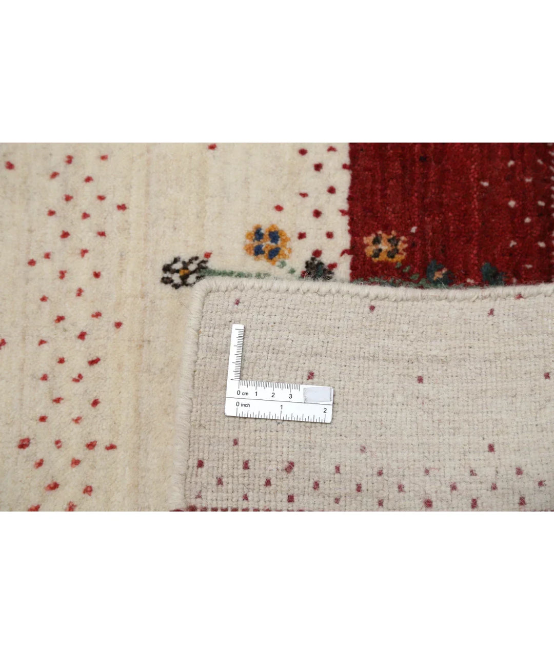 Ivory Indian Lori Rug 4' 7" x 6' 5" Hand-Knotted | No. AT55420