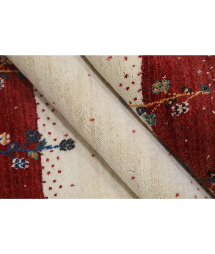 Ivory Indian Lori Rug 4' 7" x 6' 5" Hand-Knotted | No. AT55420