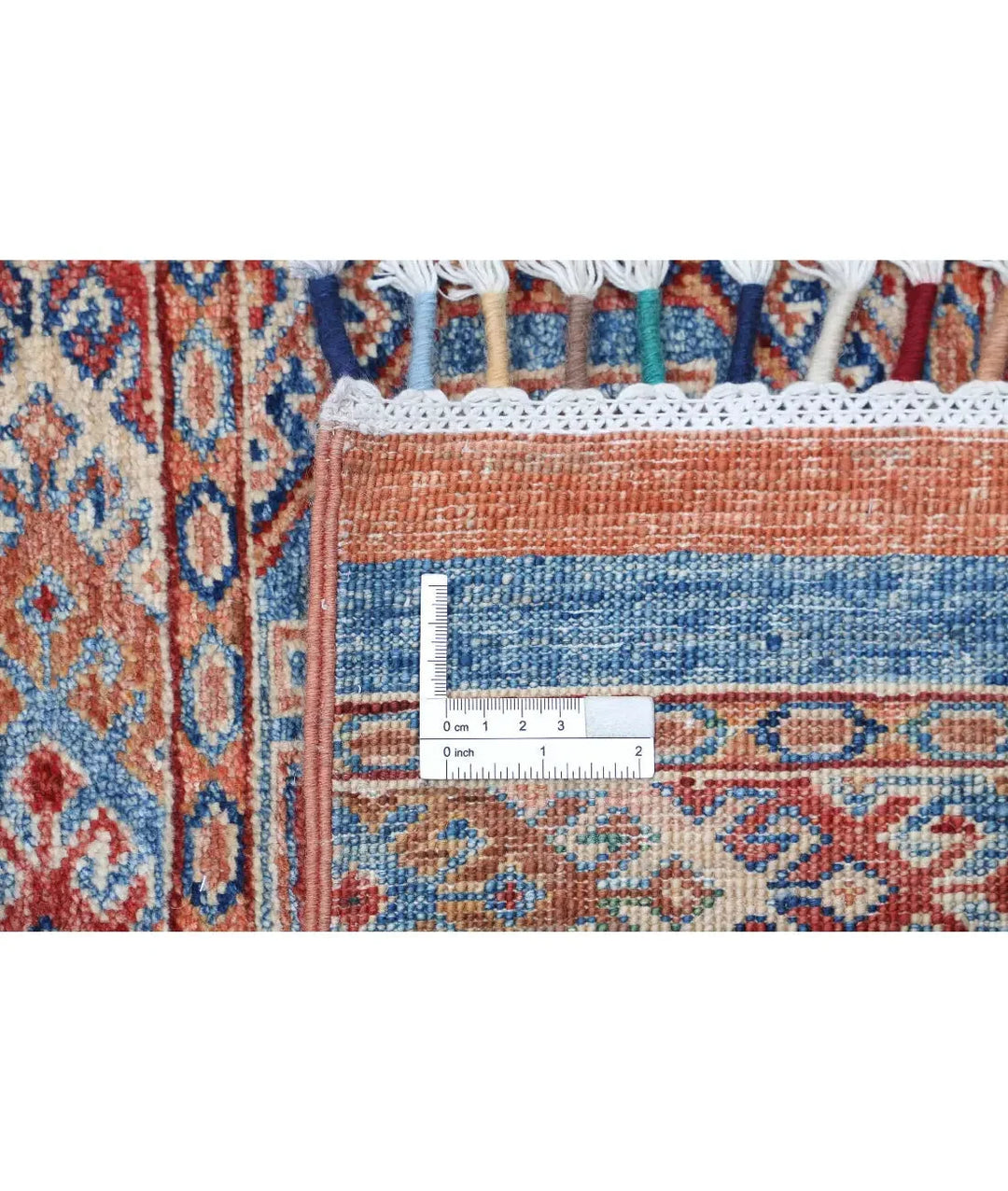 Red Afghan Khurjeen Rug 5' 6" x 7' 7" Hand-Knotted | No. AT55509