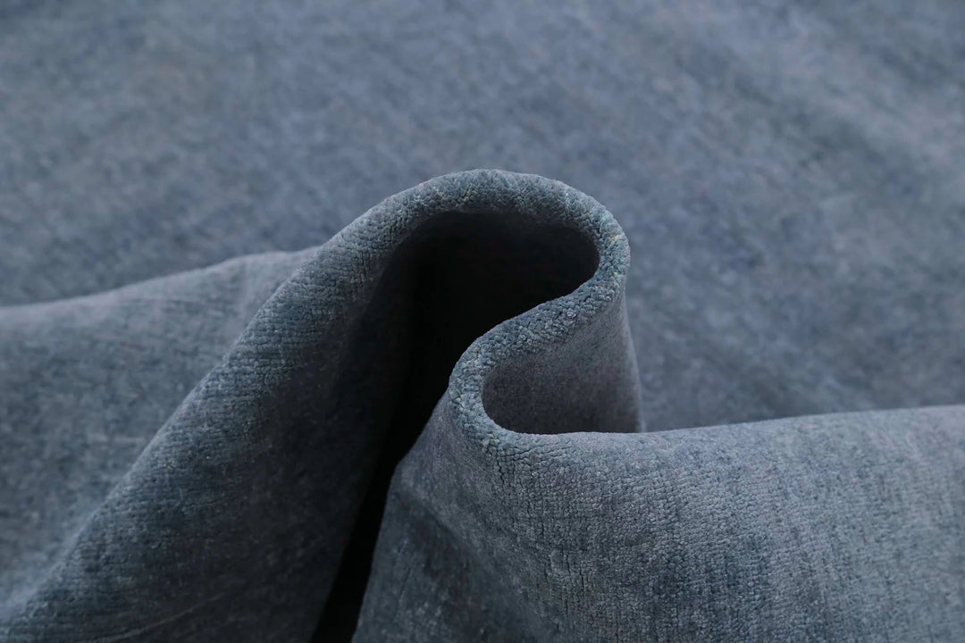 Charcoal Afghan Overdye Rug 8' 9" x 11' 10" Hand-Knotted | No. AT55534