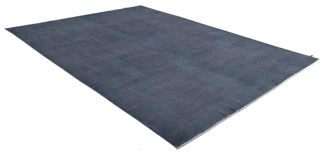 Charcoal Afghan Overdye Rug 8' 9" x 11' 10" Hand-Knotted | No. AT55534