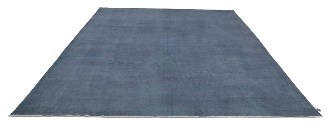 Charcoal Afghan Overdye Rug 8' 9" x 11' 10" Hand-Knotted | No. AT55534