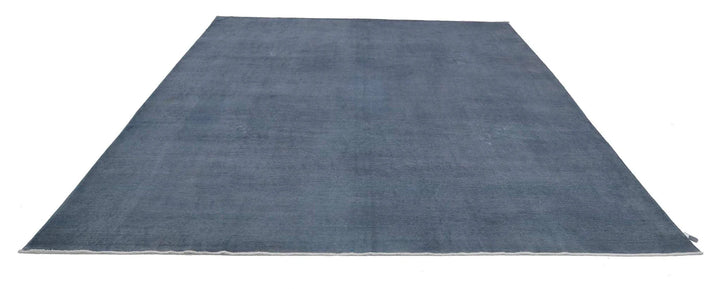 Charcoal Afghan Overdye Rug 8' 9" x 11' 10" Hand-Knotted | No. AT55534
