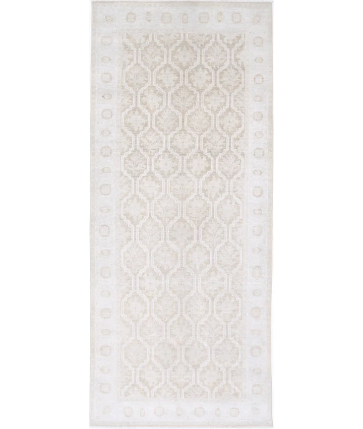 Brown Afghan Tabriz Rug 4' 9" x 12' 0" Hand-Knotted | No. AT55555