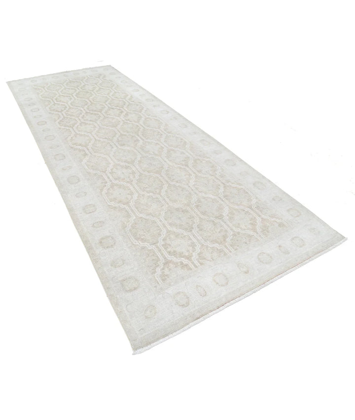 Brown Afghan Tabriz Rug 4' 9" x 12' 0" Hand-Knotted | No. AT55555