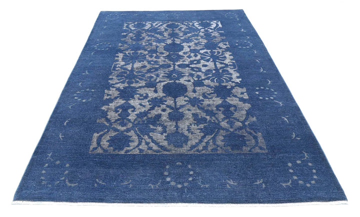 Blue Afghan Onyx Rug 5' 9" x 9' 5" Hand-Knotted | No. AT55562