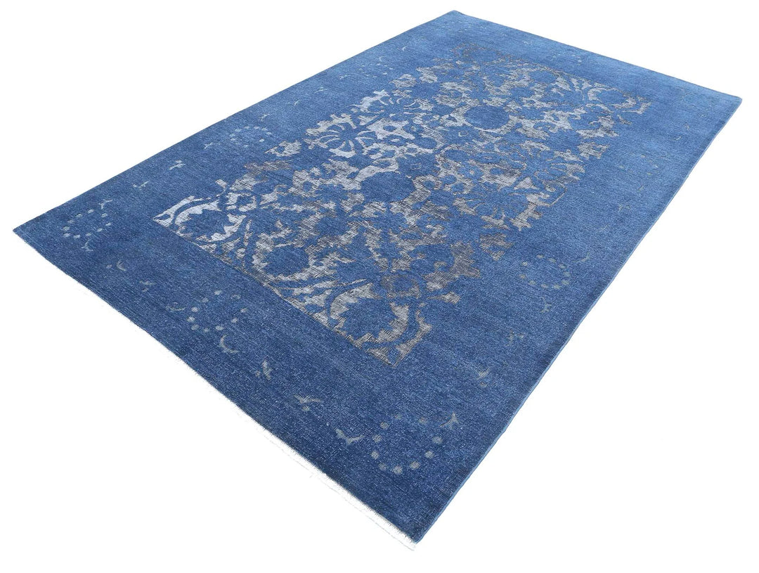 Blue Afghan Onyx Rug 5' 9" x 9' 5" Hand-Knotted | No. AT55562