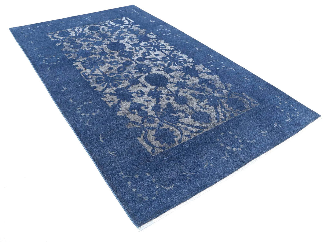 Blue Afghan Onyx Rug 5' 9" x 9' 5" Hand-Knotted | No. AT55562