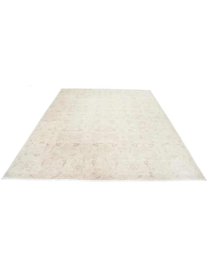 Afghan Tabriz Rug 7' 11" x 9' 6" Hand-Knotted | No. AT55646