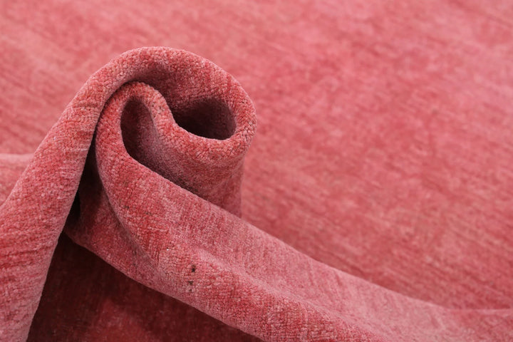 Pink Afghan Overdye Rug 6' 1" x 8' 8" Hand-Knotted | No. AT55652