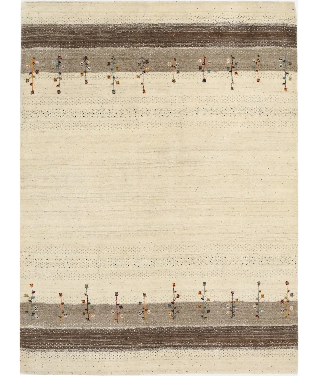 Ivory Indian Lori Rug 5' 10" x 7' 10" Hand-Knotted | No. AT55686