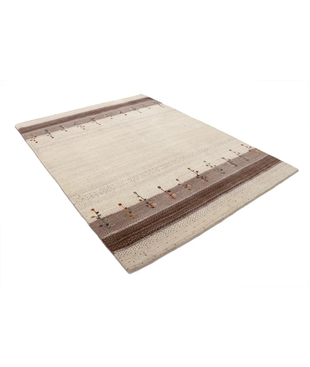 Ivory Indian Lori Rug 5' 10" x 7' 10" Hand-Knotted | No. AT55686