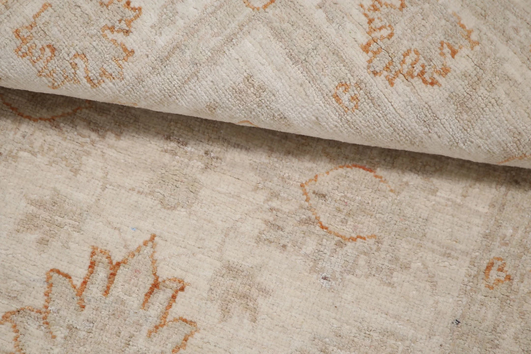Ivory Afghan Serenity Rug 2' 6" x 4' 1" Hand-Knotted | No. AT55728