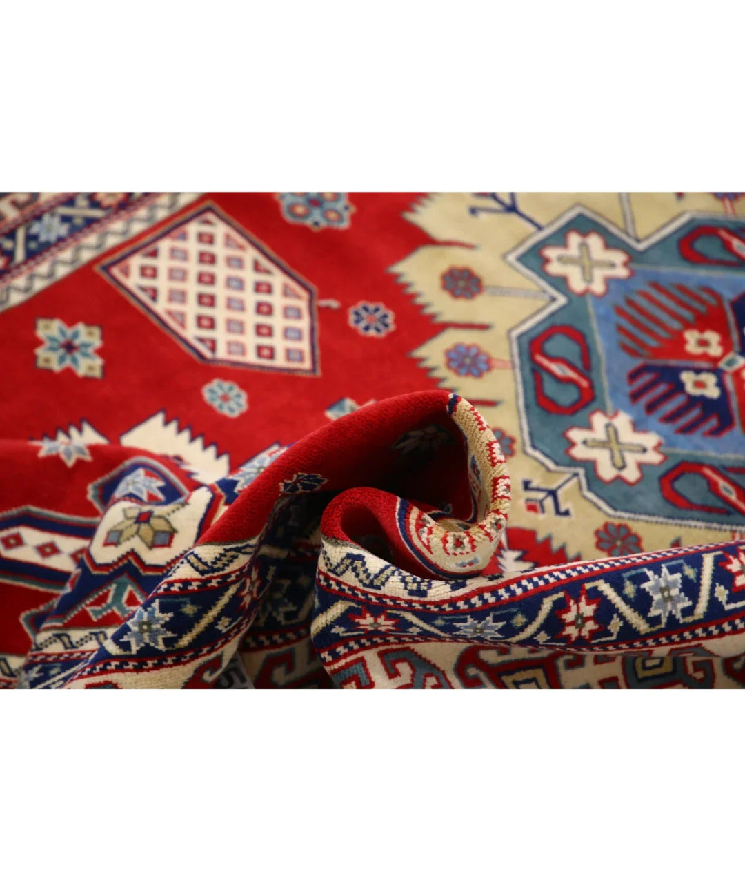 Afghan Tribal Shirvan Rug 5' 3" x 7' 9" Hand-Knotted | No. AT55753