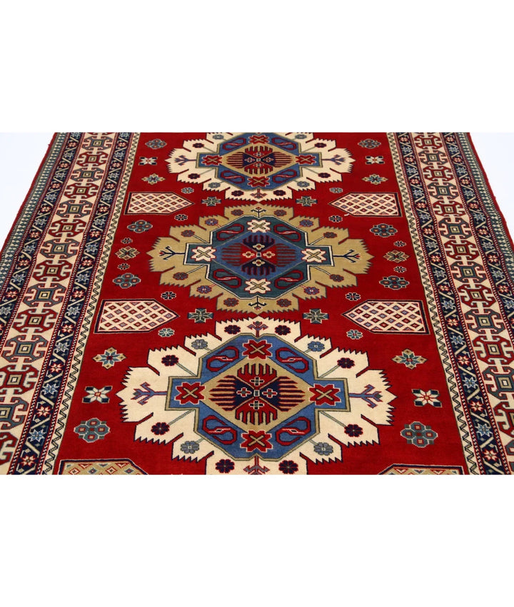 Afghan Tribal Shirvan Rug 5' 3" x 7' 9" Hand-Knotted | No. AT55753