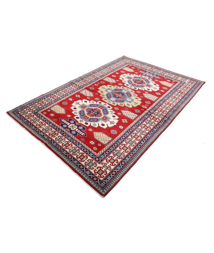 Afghan Tribal Shirvan Rug 5' 3" x 7' 9" Hand-Knotted | No. AT55753