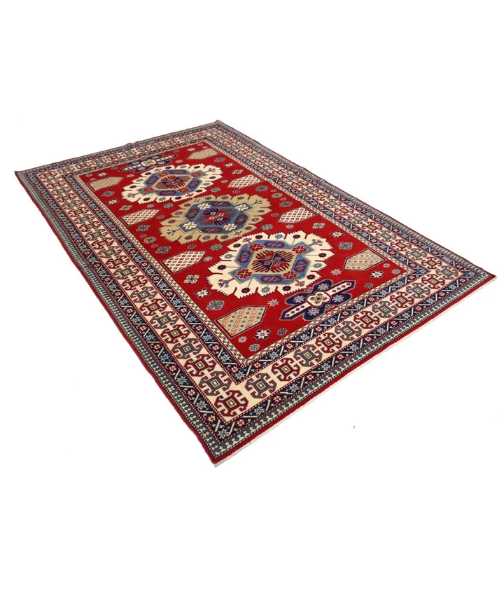 Afghan Tribal Shirvan Rug 5' 3" x 7' 9" Hand-Knotted | No. AT55753
