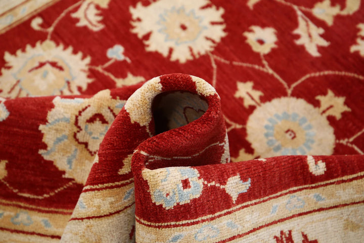 Afghan Ziegler Rug 4' 11" x 7' 1" Hand-Knotted | No. AT55785