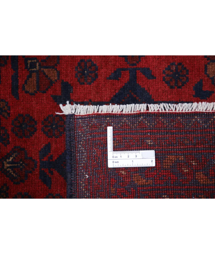 Red Afghan Tribal Rug 8' 1" x 11' 2" Hand-Knotted | No. AT557955