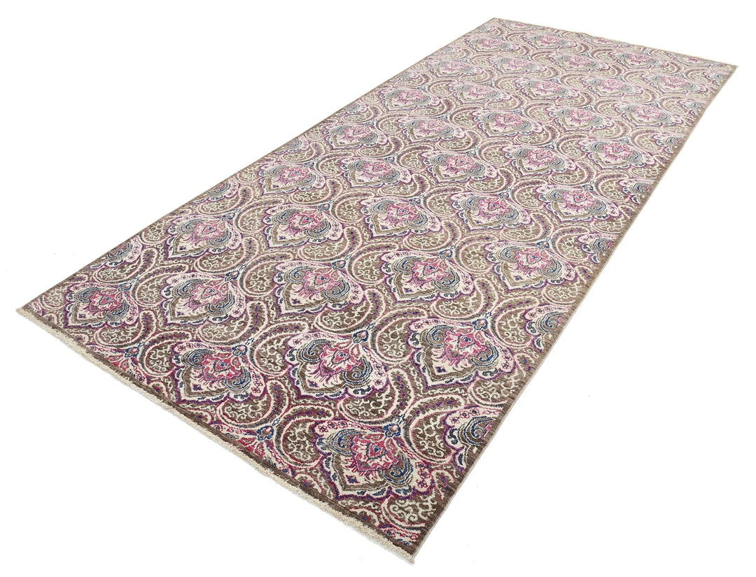 Afghan Artemix Runner Rug 5' 2" x 11' 4" Hand-Knotted | No. AT55810