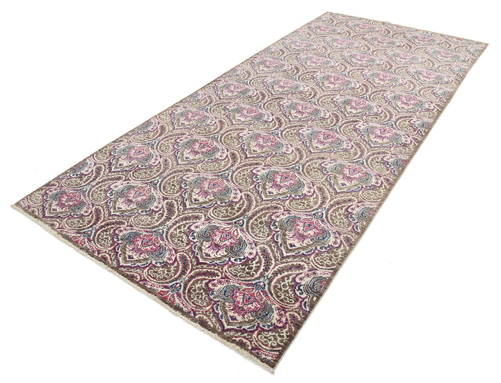 Afghan Artemix Runner Rug 5' 2" x 11' 4" Hand-Knotted | No. AT55810