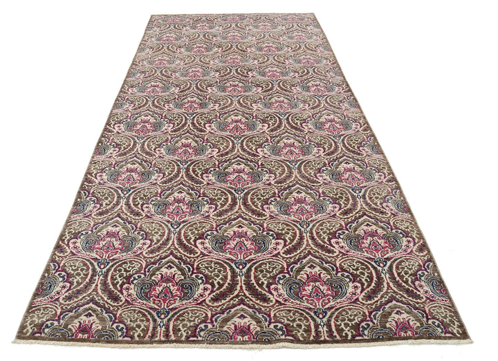Afghan Artemix Runner Rug 5' 2" x 11' 4" Hand-Knotted | No. AT55810