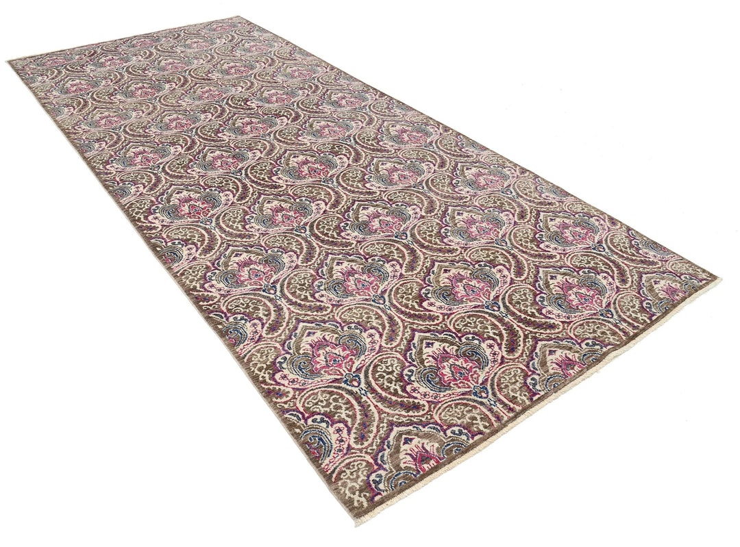 Afghan Artemix Runner Rug 5' 2" x 11' 4" Hand-Knotted | No. AT55810
