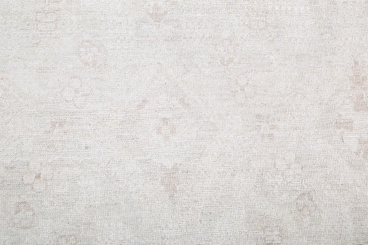 Ivory Afghan Oriental Rug 8' 1" x 9' 9" Hand-Knotted | No. AT55853