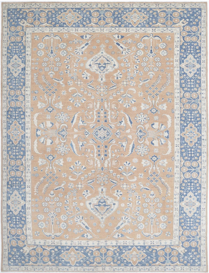 Afghan Oushak Rug 9' 2" x 12' 3" Hand-Knotted | No. AT55901