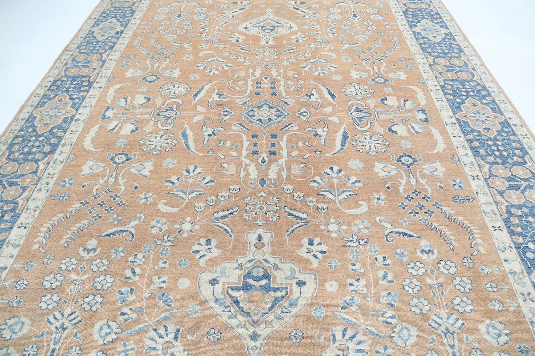 Afghan Oushak Rug 9' 2" x 12' 3" Hand-Knotted | No. AT55901